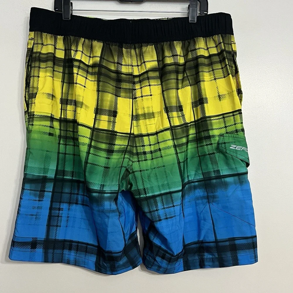 ZeroXposur Sport Size‎ XL Plaid Colorful Swim Trunks Board Shorts